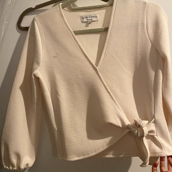 Madewell Texture & Thread Wrap Top Long Sleeve - Picture 4 of 8